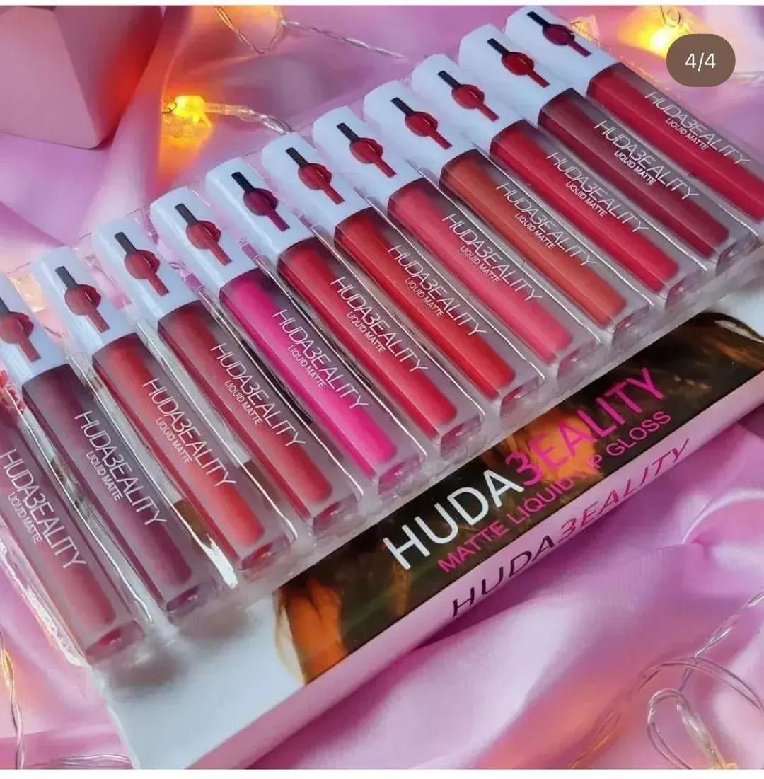 Huda Matte Me New Color Lip Gloss - 12 Pcs